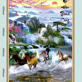 GẠCH TRANH MÃ ĐÁO THÀNH CÔNG - YG1836