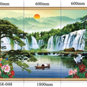 GẠCH TRANH SƠN THỦY HỮU TÌNH - YG68 - 048