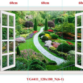 GẠCH TRANH PHONG CẢNH QUA CỬA SỔ - YG4411