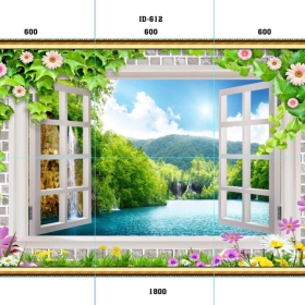 GẠCH TRANH PHONG CẢNH QUA CỬA SỔ - ID612