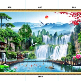 GẠCH TRANH SƠN THỦY HỮU TÌNH - ID1741