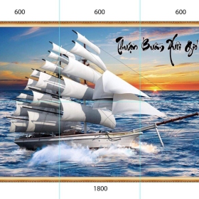 GẠCH TRANH THUẬN BUỒM XUÔI GIÓ - E008