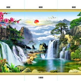 GẠCH TRANH SƠN THỦY HỮU TÌNH - 2576