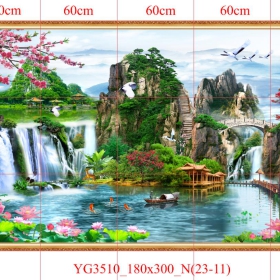 GẠCH TRANH SƠN THỦY HỮU TÌNH - YG3510