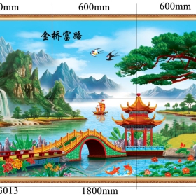 GẠCH TRANH SƠN THỦY HỮU TÌNH - YG013