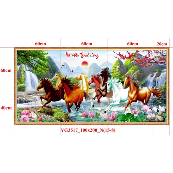 GẠCH TRANH MÃ ĐÁO THÀNH CÔNG - YG3517