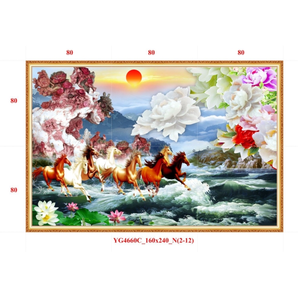 GẠCH TRANH MÃ ĐÁO THÀNH CÔNG - YG4660C