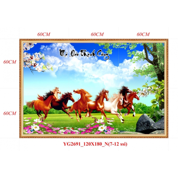GẠCH TRANH MÃ ĐÁO THÀNH CÔNG - YG2691