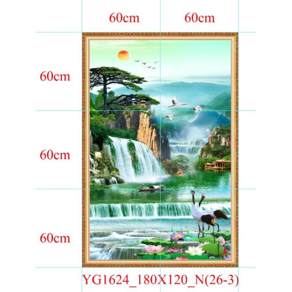 GẠCH TRANH SƠN THỦY HỮU TÌNH - YG1624