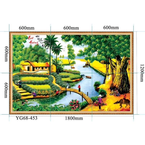 GẠCH TRANH ĐỒNG QUÊ - YG68 - 453