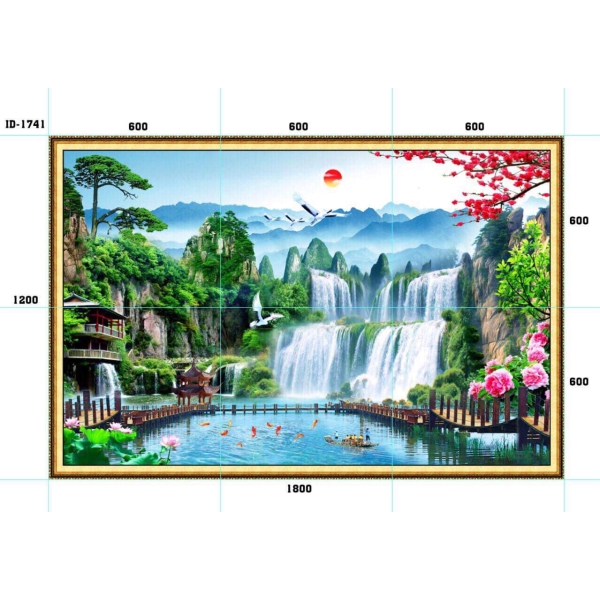 GẠCH TRANH SƠN THỦY HỮU TÌNH - ID1741