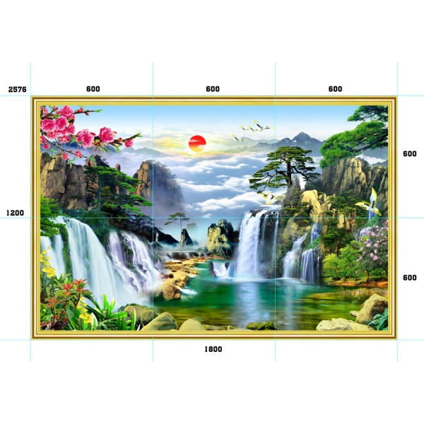 GẠCH TRANH SƠN THỦY HỮU TÌNH - 2576