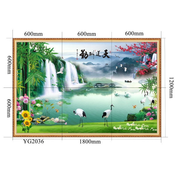 GẠCH TRANH SƠN THỦY HỮU TÌNH - YG2036