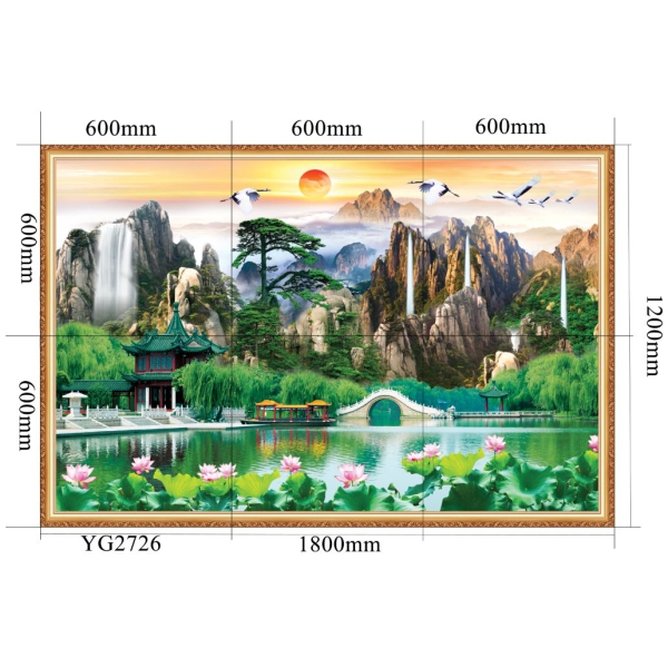 GẠCH TRANH SƠN THỦY HỮU TÌNH - YG2726