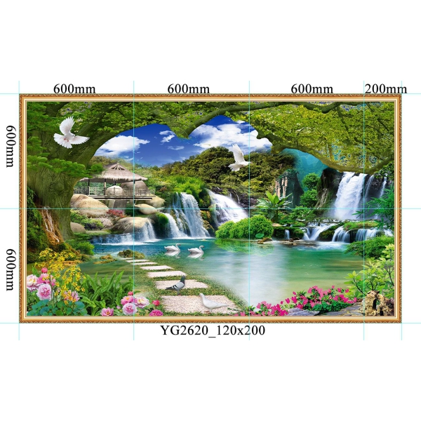 GẠCH TRANH SƠN THỦY HỮU TÌNH - YG2620