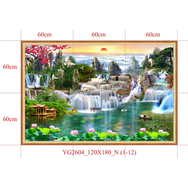 GẠCH TRANH SƠN THỦY HỮU TÌNH - YG2604