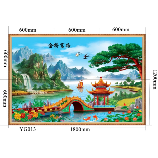 GẠCH TRANH SƠN THỦY HỮU TÌNH - YG013