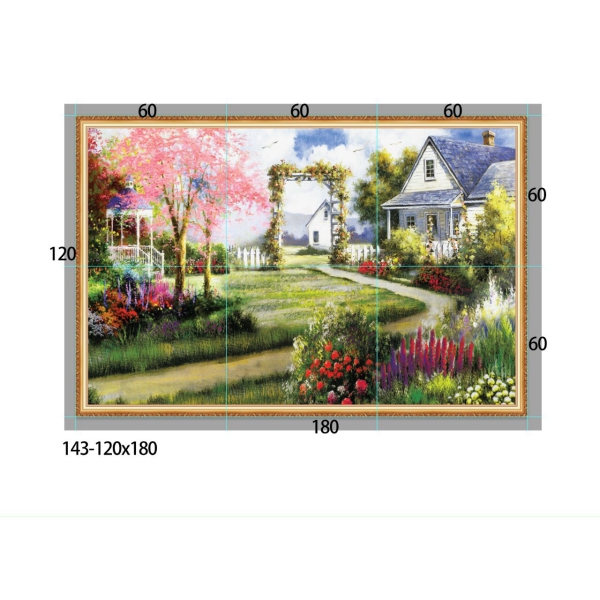GẠCH TRANH THIÊN NHIÊN HOA CỎ - 143